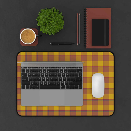 Cozy Plaid Desk Mat for Home Office, Office Decor, Computer Mouse Pad, Studio Essentials, Work from Home Gift