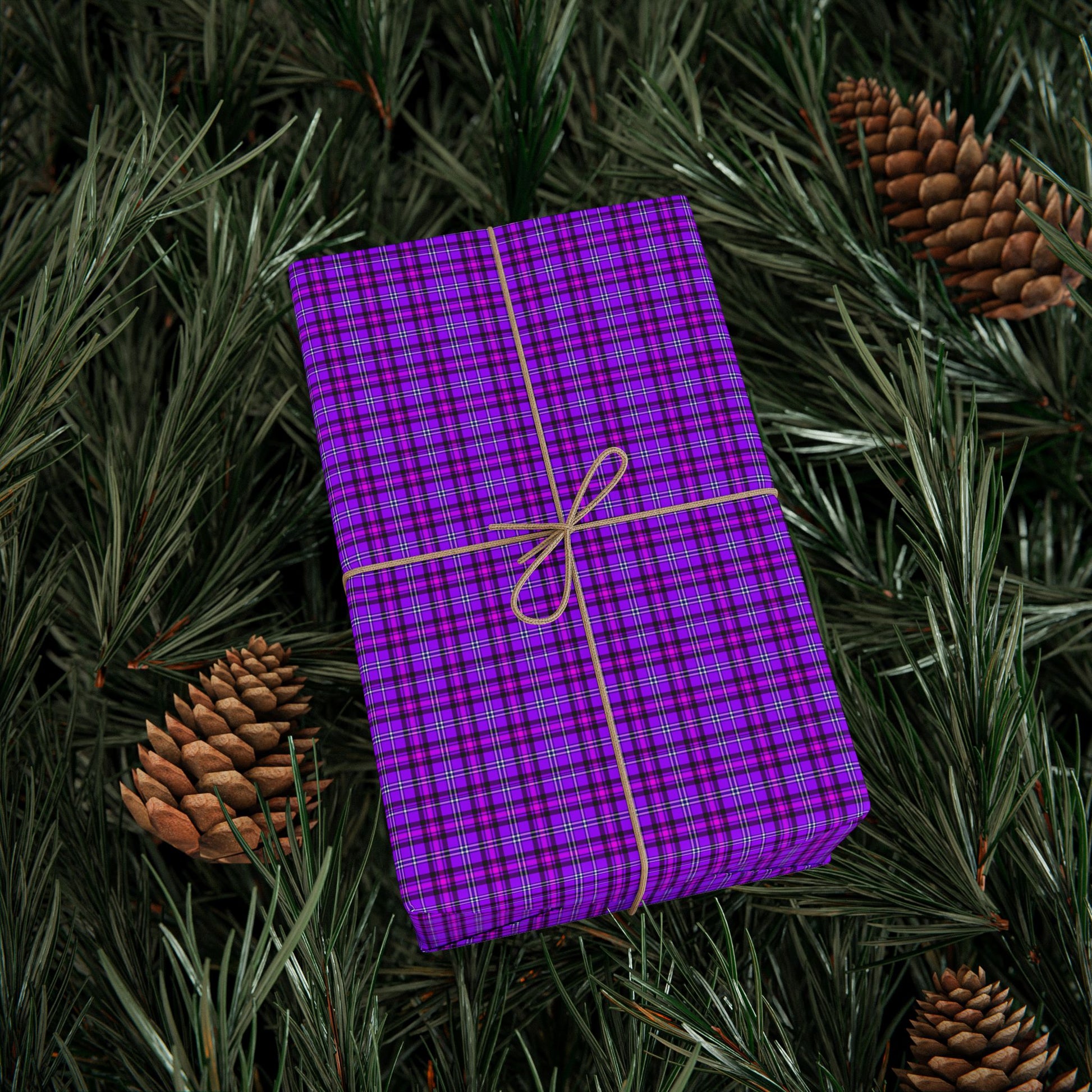 Purple Plaid Wrapping Paper - Gift Wrap for Any Occasion, Birthday, Holiday, Party Decor, Crafting, DIY Projects - Celtic Scents