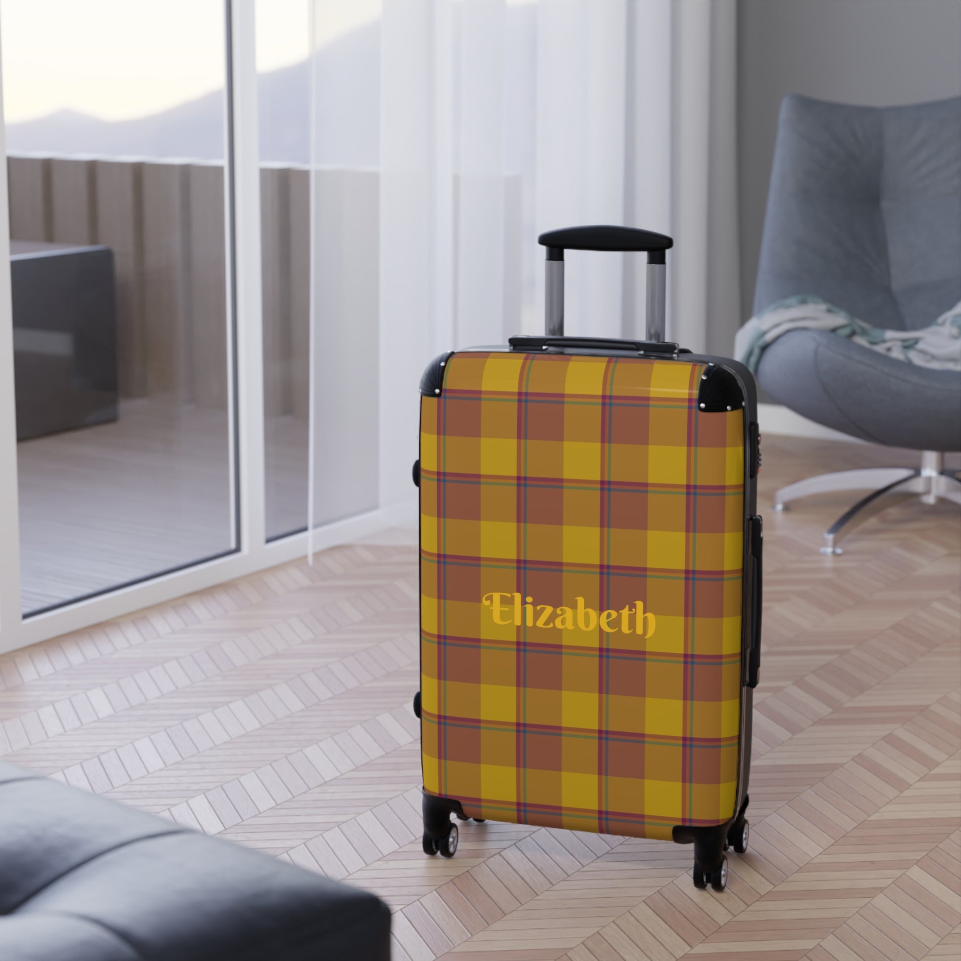 Personalized Checked Luggage, Custom Travel Bag, Durable Suitcase, Travel Essentials, Gift for Travelers, Vacation Gear - Celtic Scents