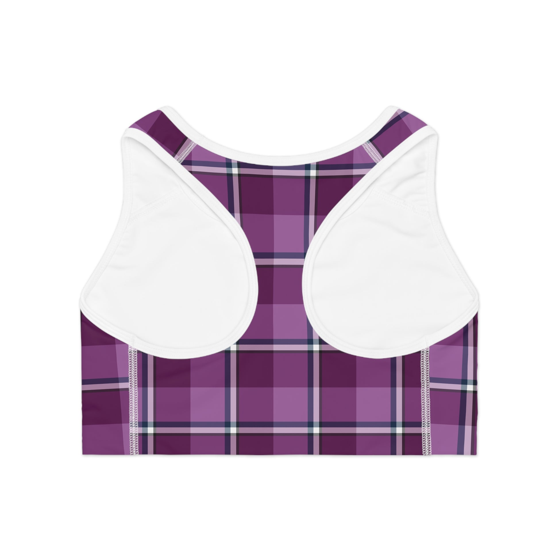 Plaid Pattern Sports Bra, Activewear Top, Workout Gear, Yoga Bra, Fitness Apparel, Trendy Athleisure, Gifts for Her - Celtic Scents
