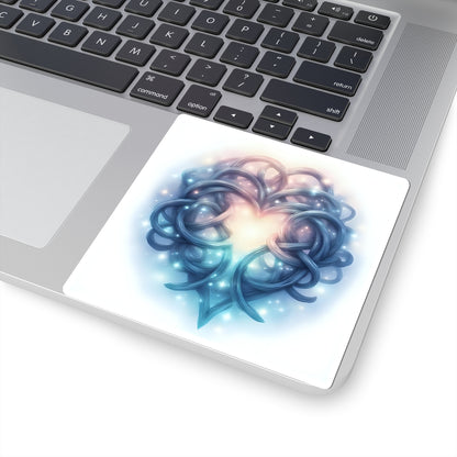 Whimsical Heart Kiss-Cut Stickers for Love Notes, Laptop Decor, Gifts, Scrapbooking, Valentine's Day, Romantic Decor - Celtic Scents