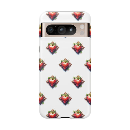 Strawberry Celtic Knot Phone Case, Cute Phone Cover, Gift for Her, Custom Smartphone Case, Funky Accessories, Valentine's Day Gift