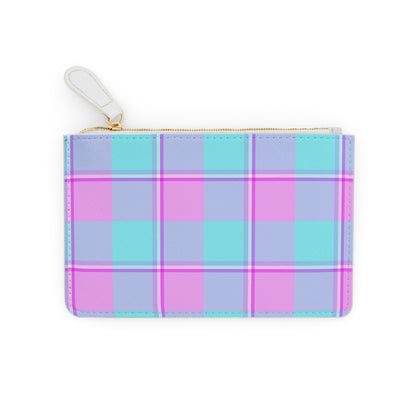 Personalized Mini Clutch Bag in Pastel Plaid, Fashion Accessory, Gift for Her, Stylish Organizer, Birthday Gift, Summer Essentials - Celtic Scents