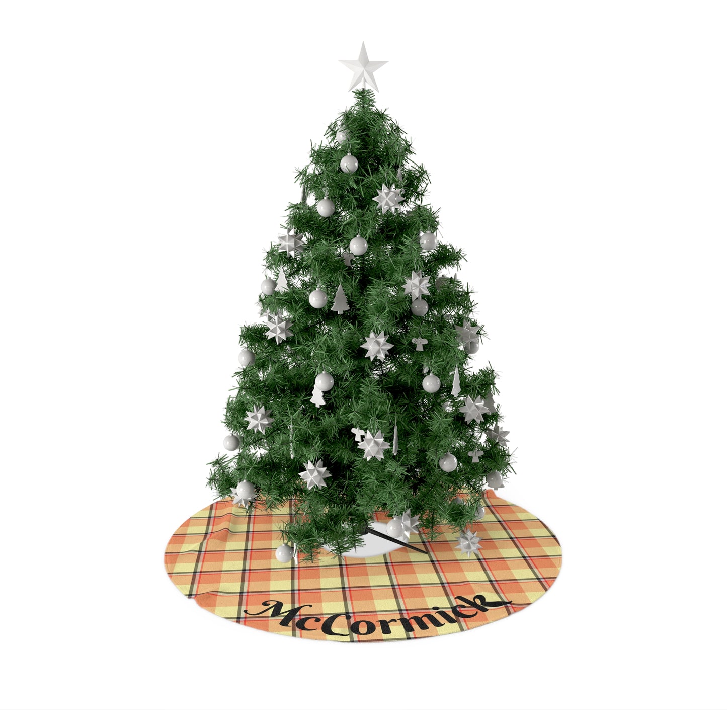 Cozy Plaid Christmas Tree Skirt, Personalized Tree Blanket, Festive Holiday Decor, Rustic Christmas Ornament, Plaid Tree Mat - Celtic Scents