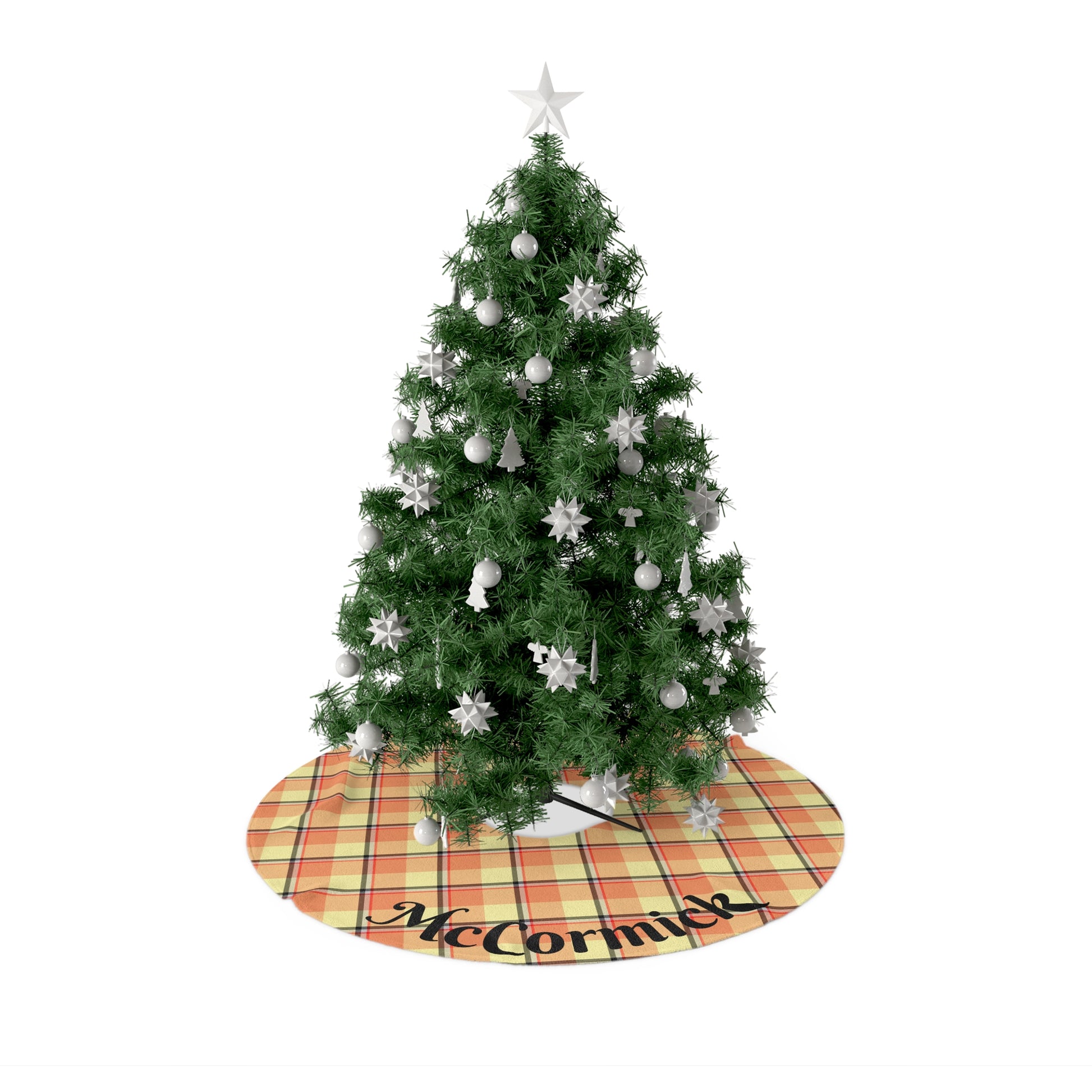 Cozy Plaid Christmas Tree Skirt, Personalized Tree Blanket, Festive Holiday Decor, Rustic Christmas Ornament, Plaid Tree Mat - Celtic Scents