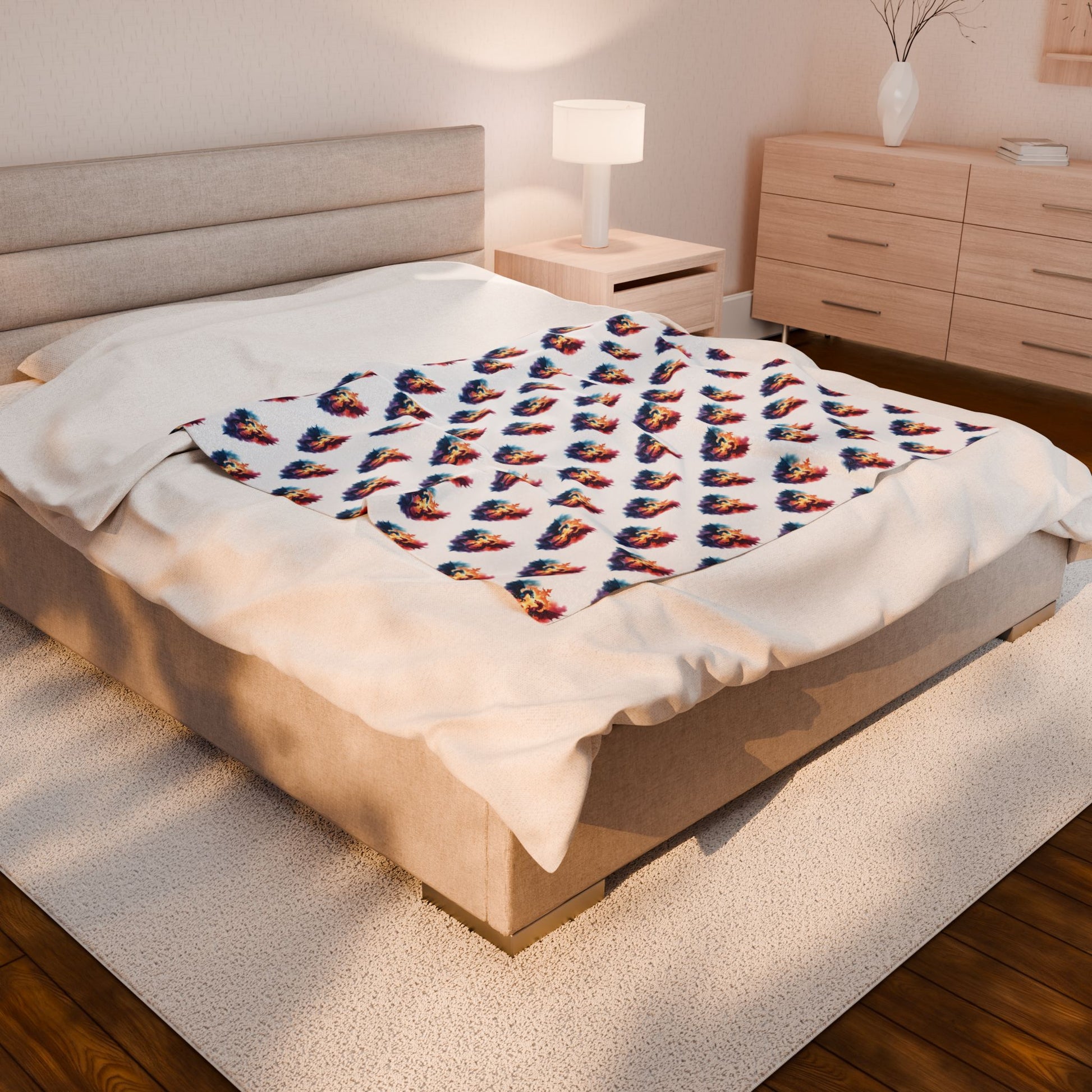 Cozy Dragon Pattern Velveteen Plush Blanket - Soft Throw for Living Room, Bedroom, Gift, Home Decor, Warm Comfort - Celtic Scents