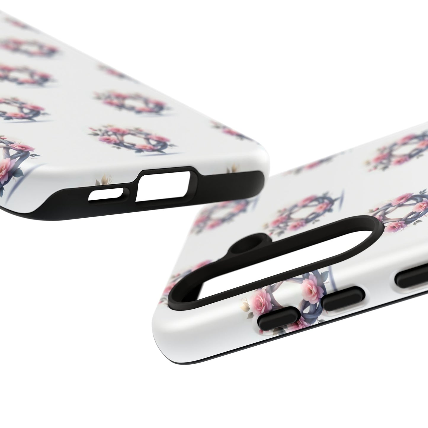 Floral Phone Case, Tough Cases for Women, Cute Celtic Knot Floral Design iPhone Cover, Gift for Her, Stylish Tech Accessories