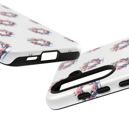 Floral Phone Case, Tough Cases for Women, Cute Celtic Knot Floral Design iPhone Cover, Gift for Her, Stylish Tech Accessories