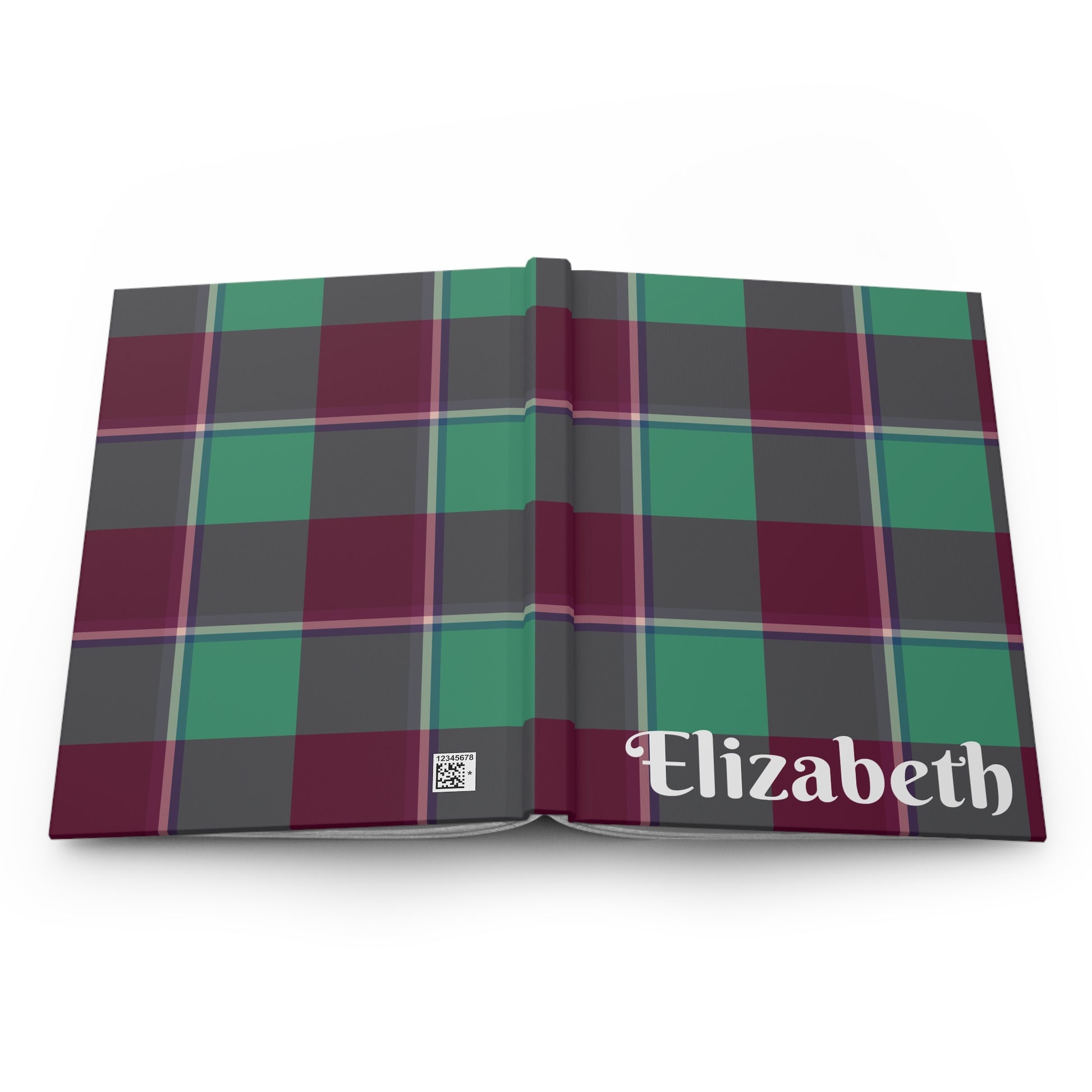 Personalized Plaid Hardcover Journal, Customizable Notebook for Writers and Students, Perfect Gift - Celtic Scents