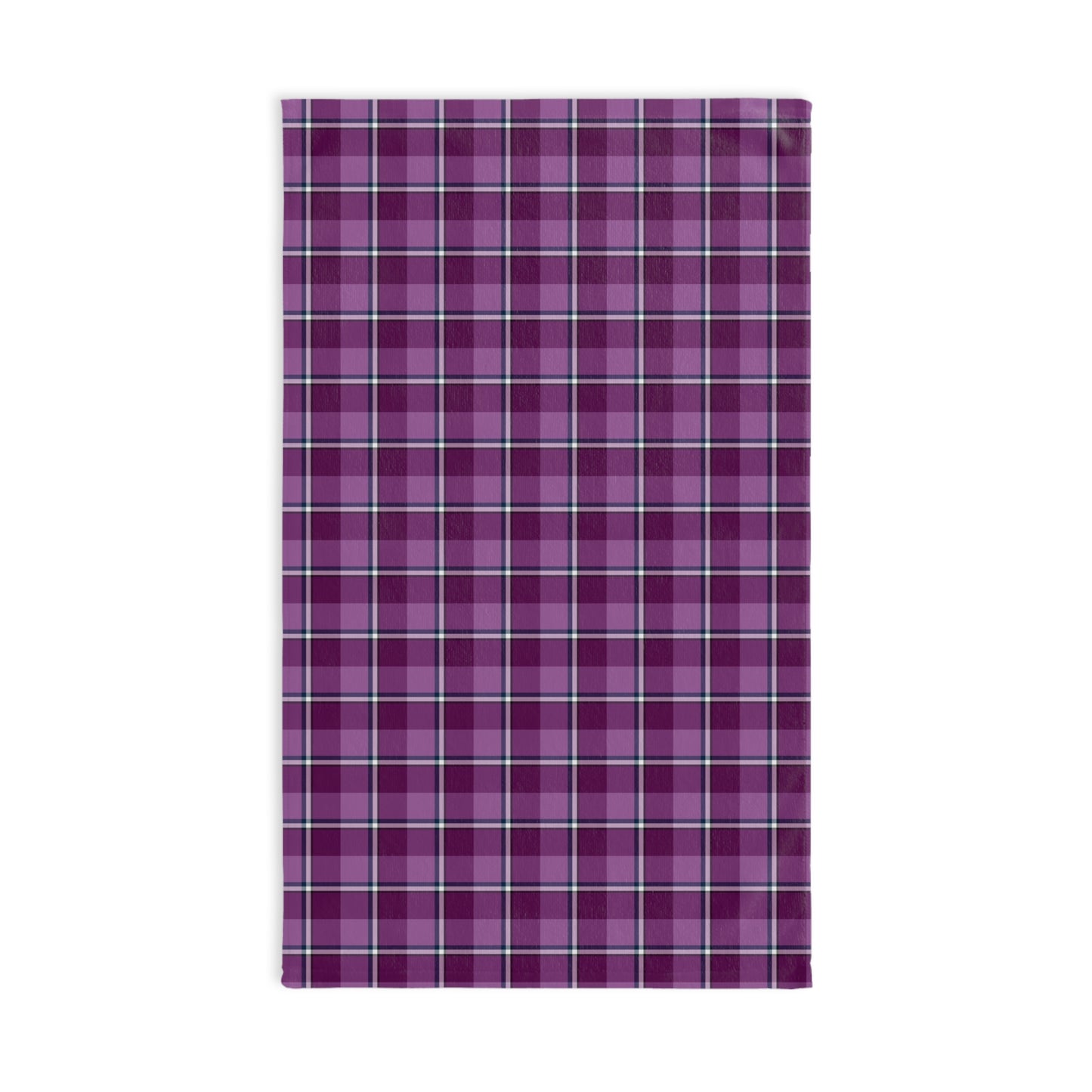 Purple Plaid Hand Towel, Cozy Bathroom Decor, Stylish Kitchen Towel, Farmhouse Accessories, Gift for Homeowner