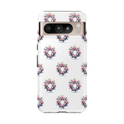 Floral Phone Case, Tough Cases for Women, Cute Celtic Knot Floral Design iPhone Cover, Gift for Her, Stylish Tech Accessories