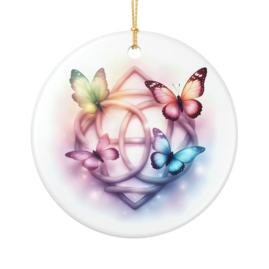 Butterfly Ceramic Ornament - Whimsical Home Decor, Nature Lovers Gift, Seasonal Decoration, Wedding Memorial, Butterfly Art - Celtic Scents