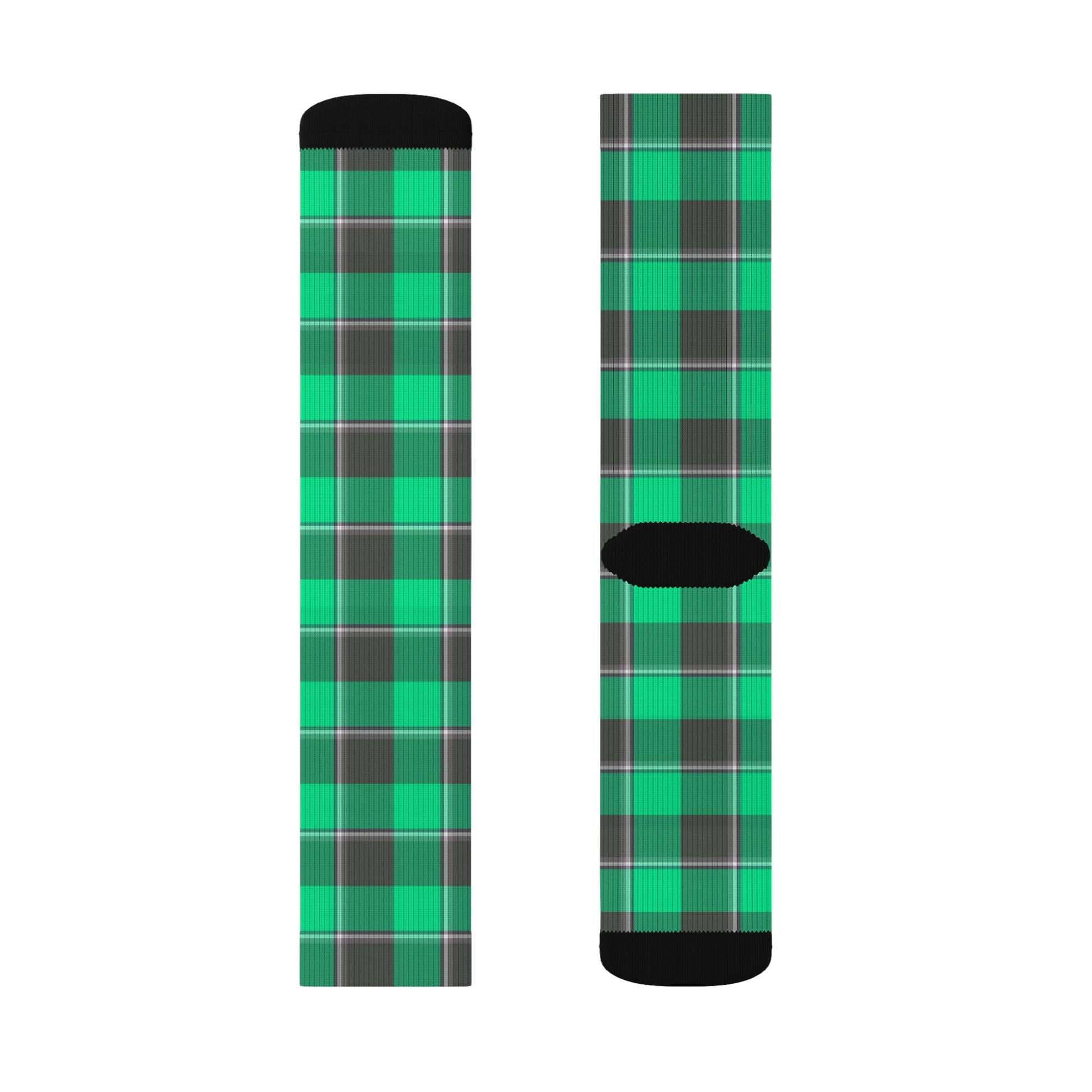 Plaid Sublimation Socks, Cozy Fashion Socks, Gift for Her, Winter Accessories, Fun Pattern Socks - Celtic Scents