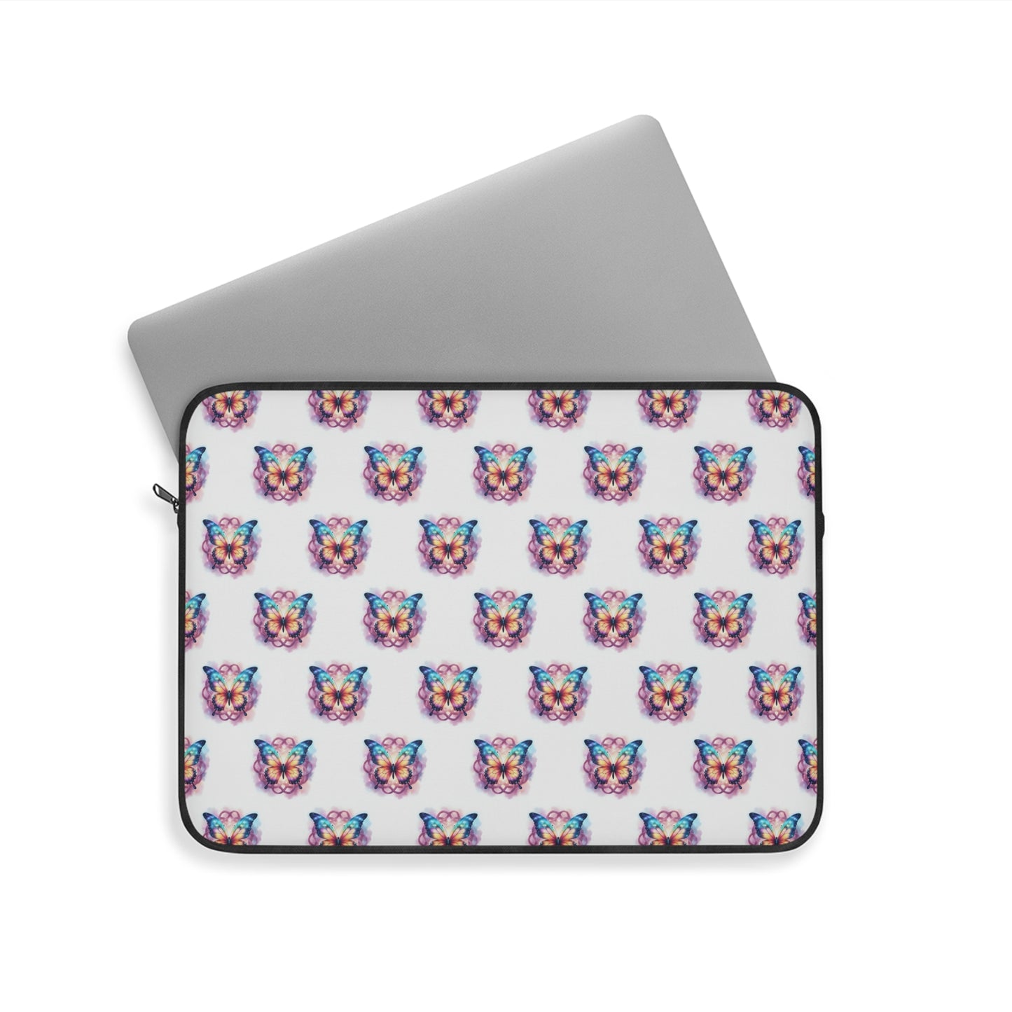 Colorful Butterfly Design Laptop Sleeve, Padded Computer Case, Cute Tech Accessory, Gift for Students - Celtic Scents