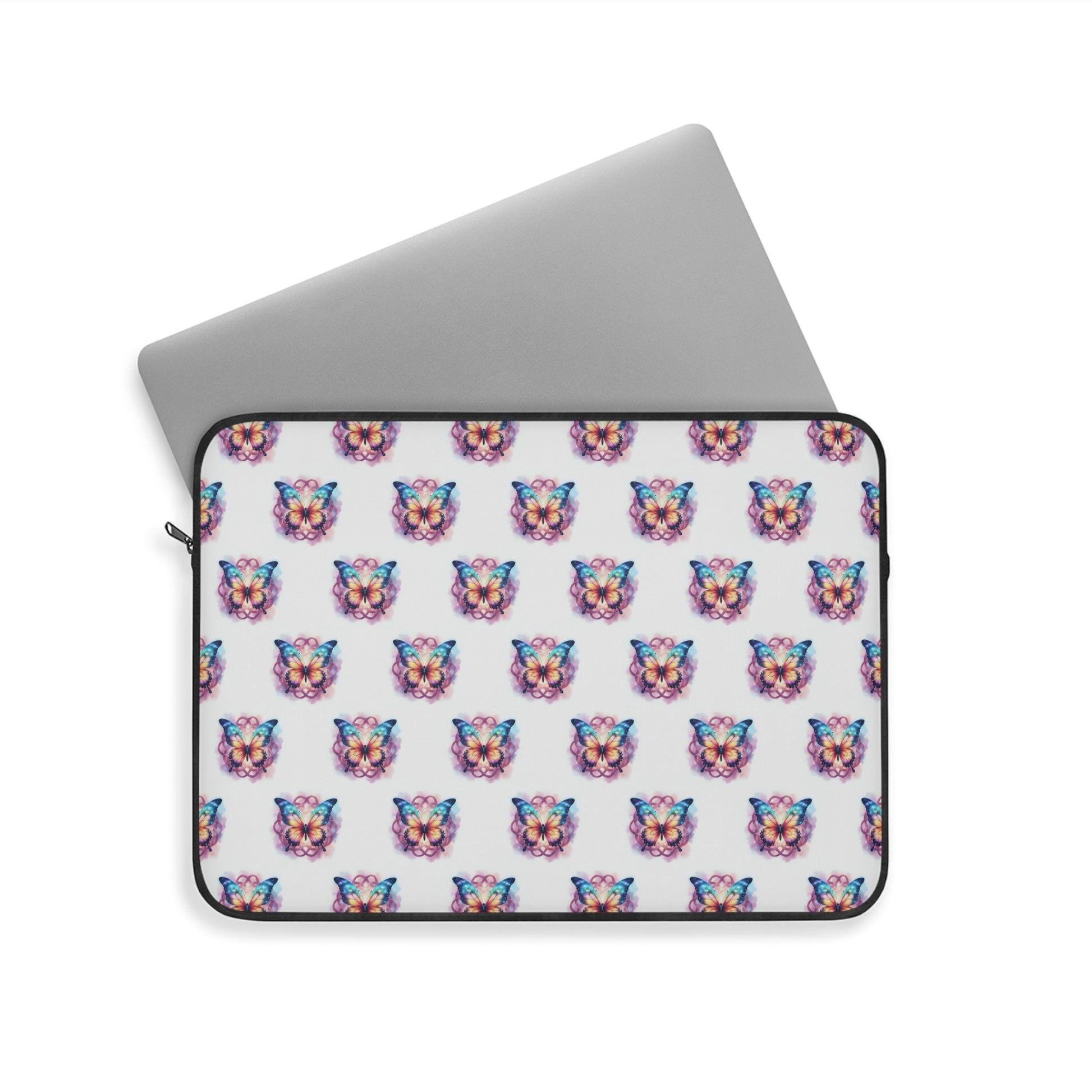 Colorful Butterfly Design Laptop Sleeve, Padded Computer Case, Cute Tech Accessory, Gift for Students - Celtic Scents