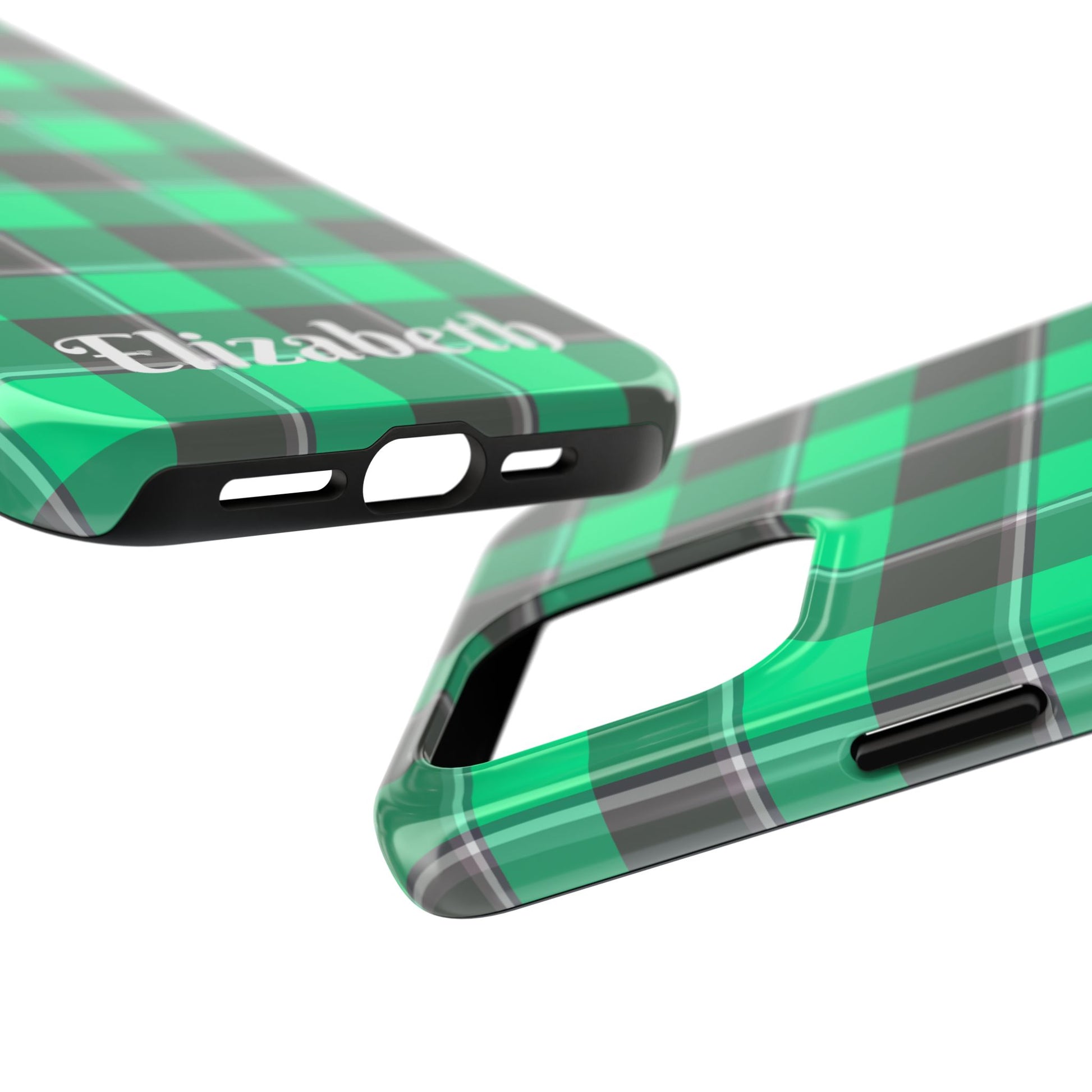 Personalized Plaid Tough Phone Case, Custom Phone Cover, Gifts for Her, Unique Cell Phone Case, Trendy Accessories, Holiday Gifts - Celtic Scents