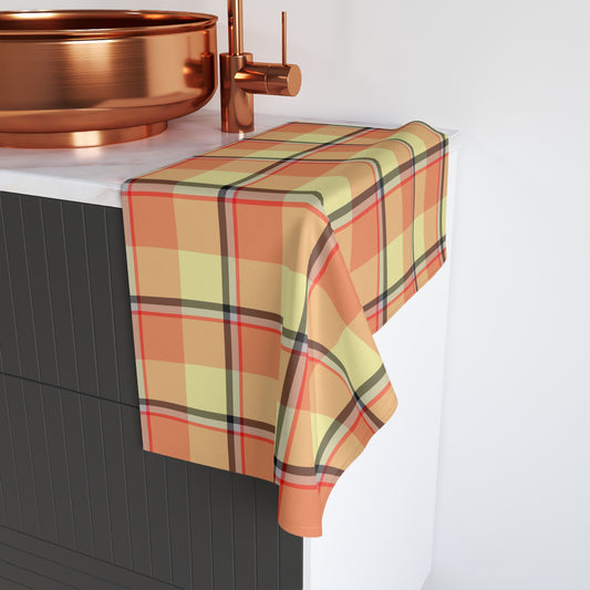 Cozy Farmhouse Hand Towel, Kitchen Decor, Rustic Home, Autumn Vibes, Plaid Towel - Celtic Scents