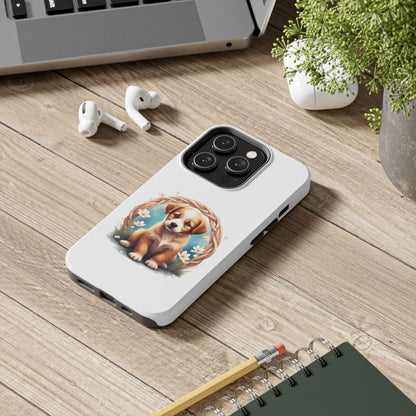 Cute Puppy Phone Case, Tough Case for Dog Lovers, Pet Gift, Protector Case for iPhone, Custom Phone Cover - Celtic Scents
