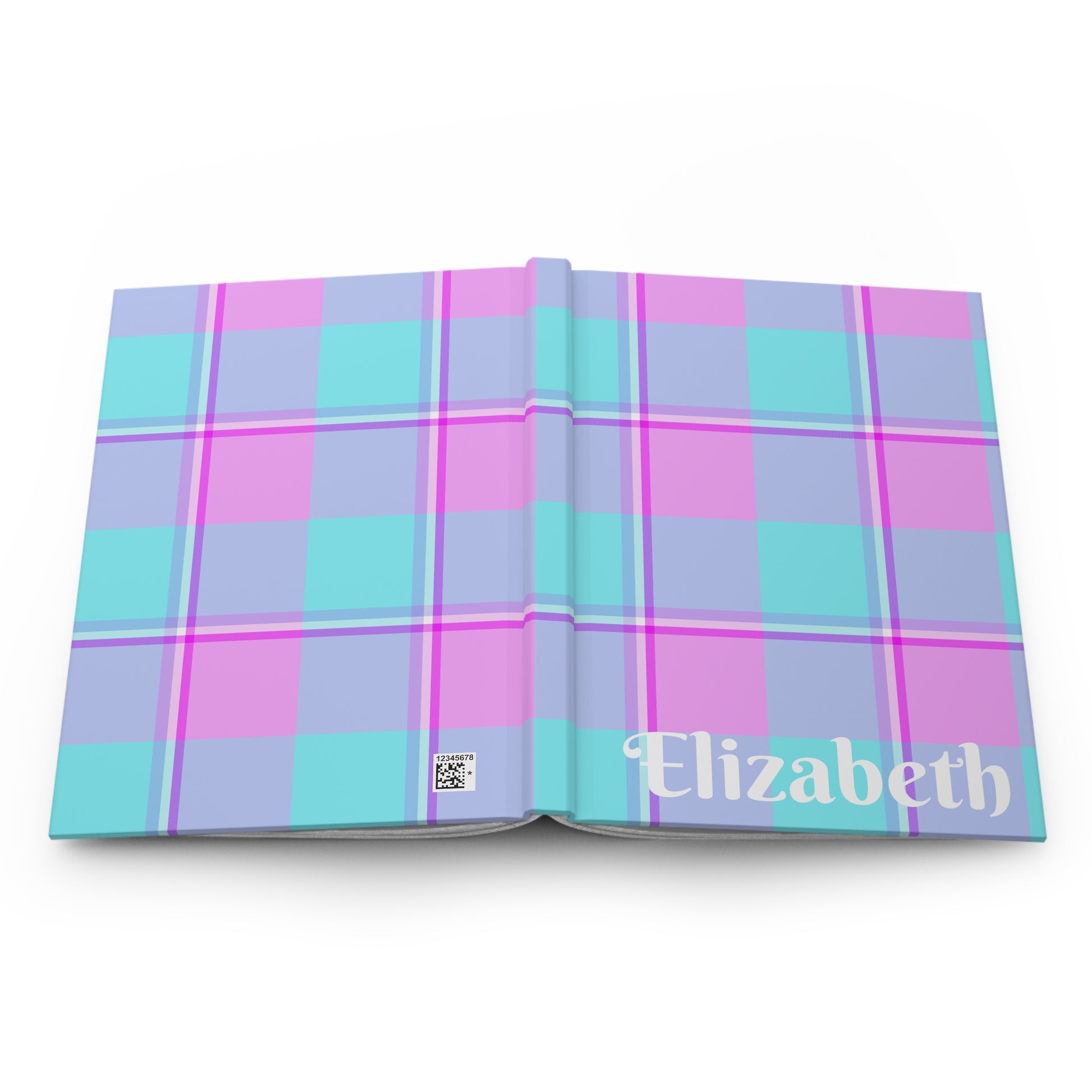 Personalized Plaid Hardcover Journal, Custom Notebook for Students, Gift for Writers, Cute Stationery, Birthday Journal - Celtic Scents