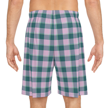 Ming and Melanie Plaid Basketball Shorts, Casual Activewear, Athletes, Lightweight Gym Shorts