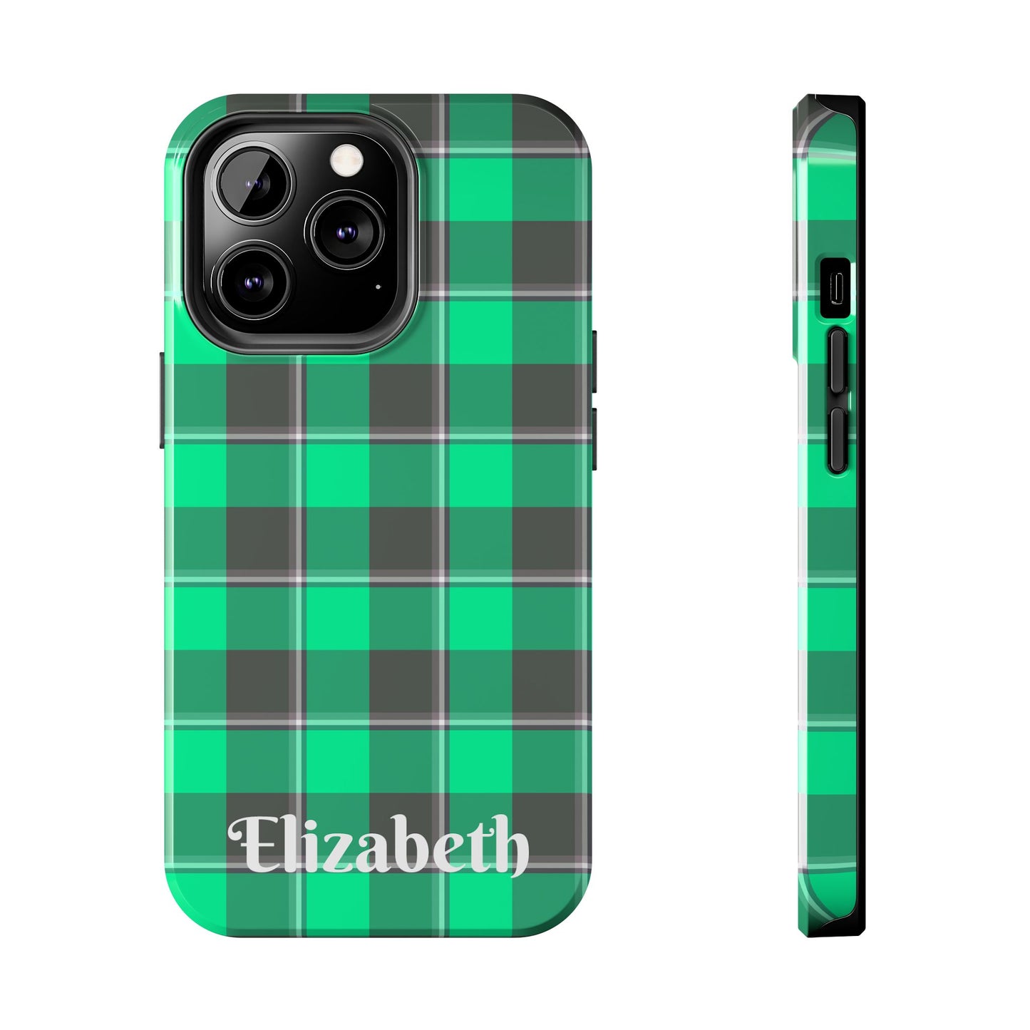 Personalized Plaid Tough Phone Case, Custom Phone Cover, Gifts for Her, Unique Cell Phone Case, Trendy Accessories, Holiday Gifts - Celtic Scents
