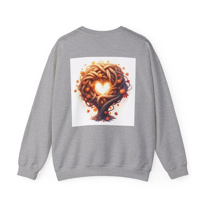 Heart Tree Crewneck Sweatshirt, Cozy Love Sweatshirt, Unisex Gift for Loved Ones, Fall Fashion, Nature-Inspired Apparel - Celtic Scents
