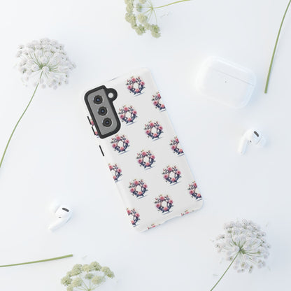 Floral Phone Case, Tough Cases for Women, Cute Celtic Knot Floral Design iPhone Cover, Gift for Her, Stylish Tech Accessories