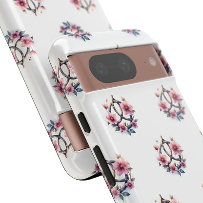 Floral Phone Case, Tough Phone Cover, Cute Protection for Mobile, Gift for Her, Celtic Knot Floral Pattern Case
