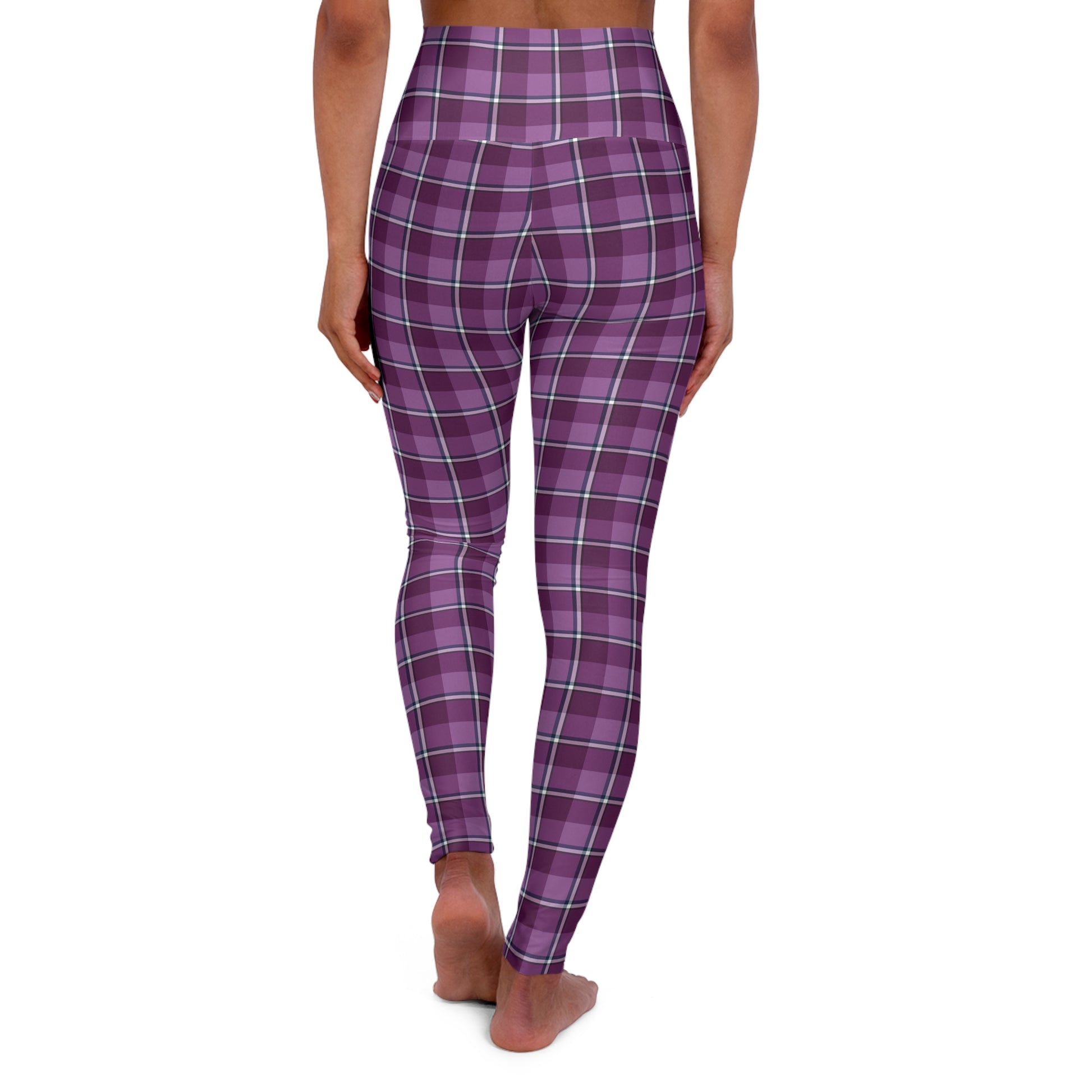 Plaid High Waisted Yoga Leggings, Comfortable Workout Pants, Activewear, Stylish Gym Leggings, Fitness Fashion, Gift for Yogis - Celtic Scents