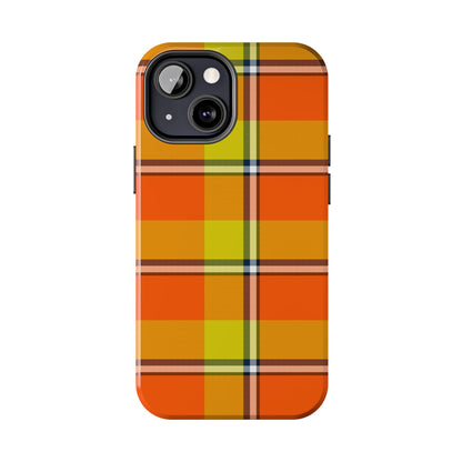 Vibrant Autumn Plaid Phone Case | Tough Phone Protector, Colorful Tech Accessory, Stylish Gift for Him/Her, Fun Birthday Present, Trendy - Celtic Scents
