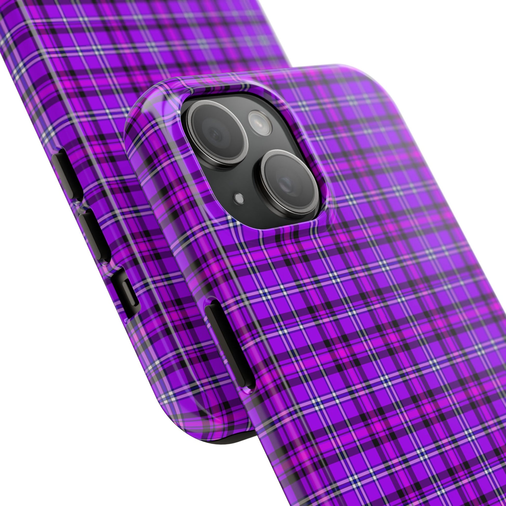 Purple Plaid Stylish Tough Phone Cases, Durable Phone Cover, Protective Case, Trendy Design, Gifts for Her - Celtic Scents