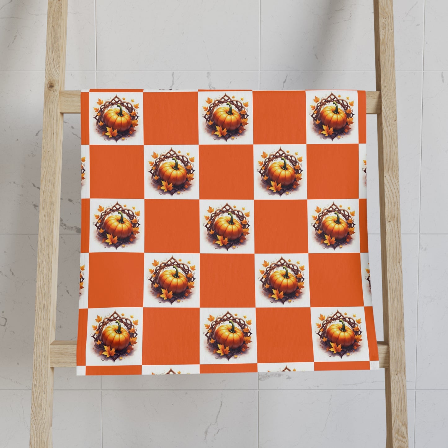 Vibrant Pumpkin Hand Towel for Kitchen Decor, Gift for Housewarming, Brighten Up Your Space, Fall and Thanksgiving Celebrations