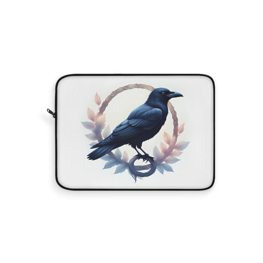Elegant Raven Laptop Sleeve, Raven Design, Gothic Decor, Tech Accessory, Gift for Him, Laptop Bag, MacBook Case
