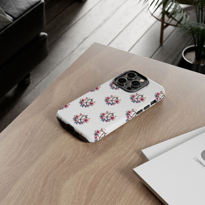 Floral Phone Case, Tough Phone Cover, Cute Protection for Mobile, Gift for Her, Celtic Knot Floral Pattern Case