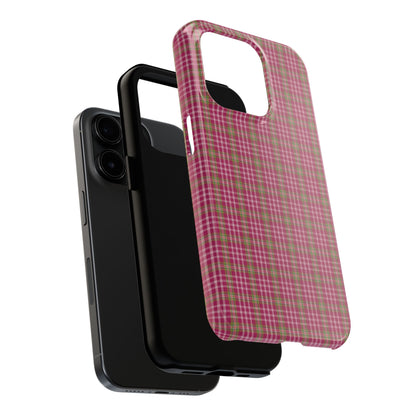 Stylish Tough Phone Cases - Protect Your Phone with Trendy Plaid Design, Gift for Her, Pink Plaid Design - Celtic Scents