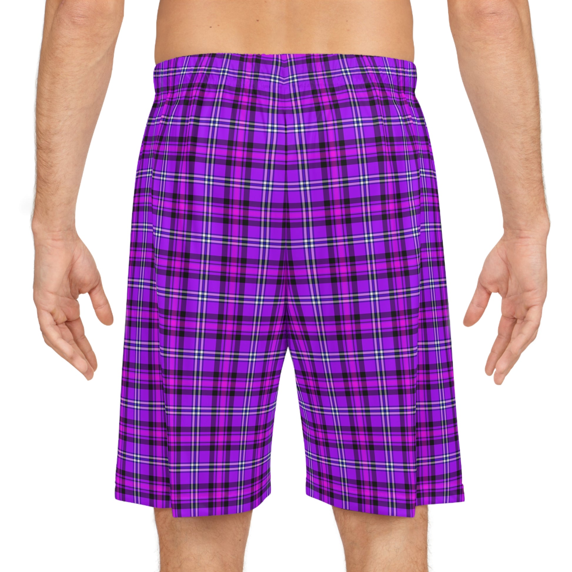 Purple Plaid Basketball Shorts, Athletic Wear, Summer Style, Casual Shorts, Gift for Sports Lovers - Celtic Scents