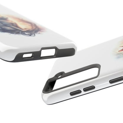 Artistic Cat Phone Case, Tough Phone Cases, Pet Lover Gift, Cat Lover Accessory, Unique Phone Cover, Protector Case