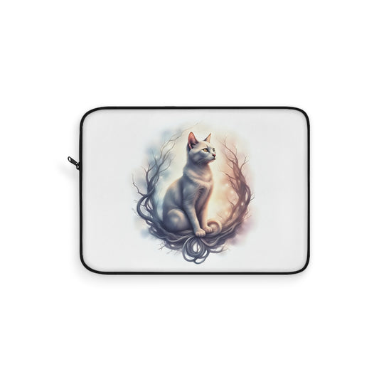 Elegant Cat Laptop Sleeve | Minimalist Cat Design, Gifts for Cat Lovers, Stylish Tech Accessory, Cute Pet Gift, Unique Laptop Case