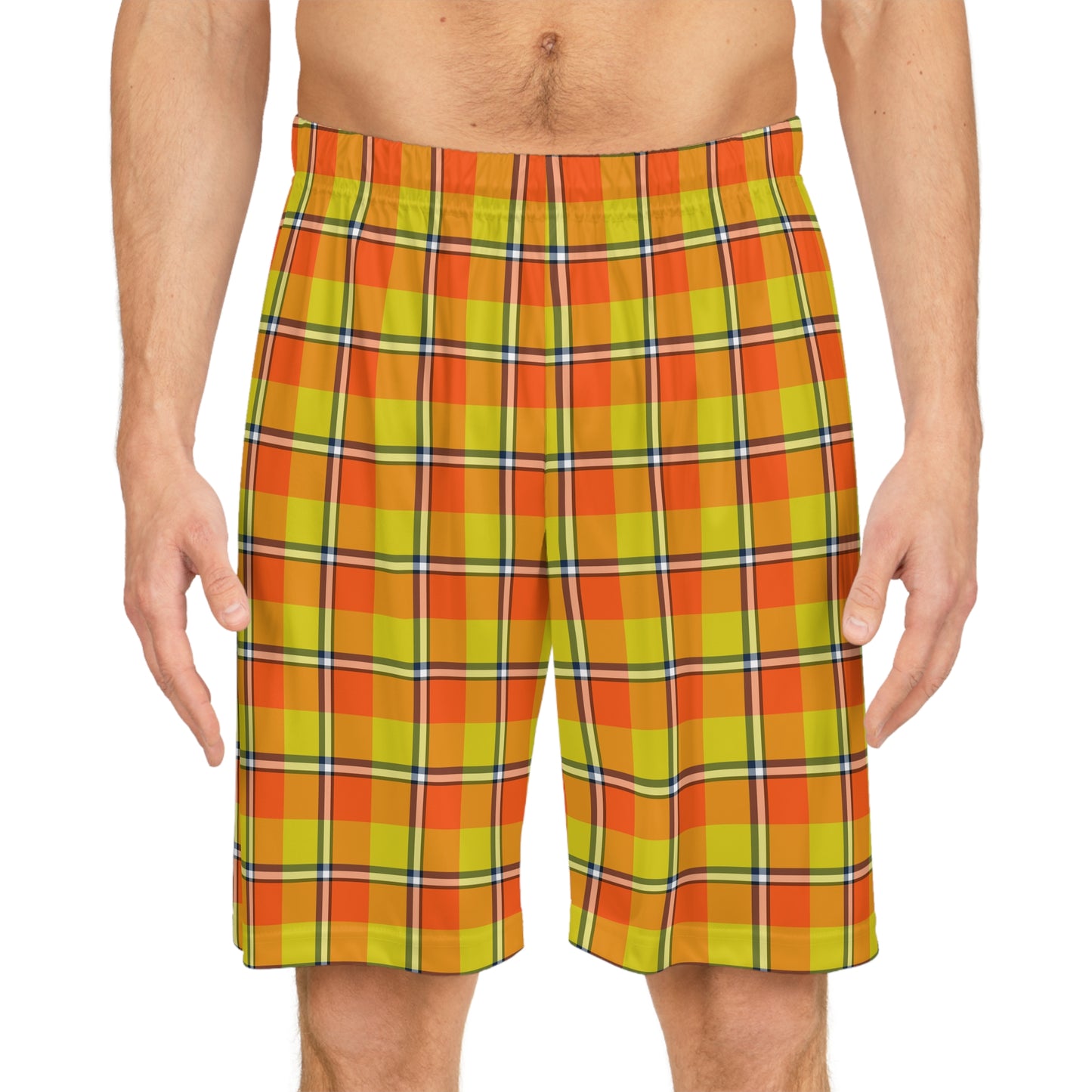 Vibrant Plaid Basketball Shorts, Fun Summer Style for Active Kids & Adults, Lightweight Athletic Wear, Gift for Sports Lovers - Celtic Scents
