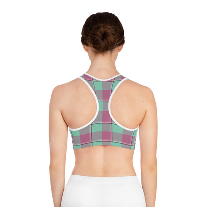 Stylish Plaid Sports Bra, Comfortable Workout Top, Fitness Apparel, Stylish Activewear, Gym Wear, Matching Athletic Set - Celtic Scents