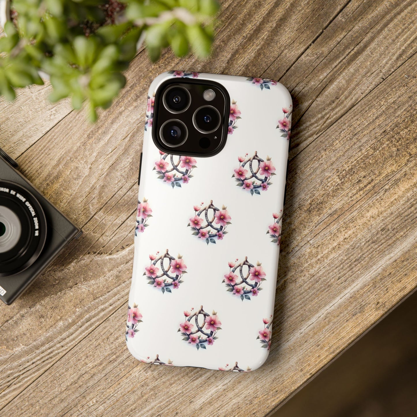 Floral Phone Case, Tough Phone Cover, Cute Protection for Mobile, Gift for Her, Celtic Knot Floral Pattern Case