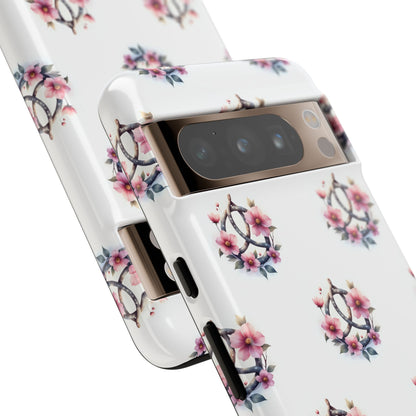Floral Phone Case, Tough Phone Cover, Cute Protection for Mobile, Gift for Her, Celtic Knot Floral Pattern Case