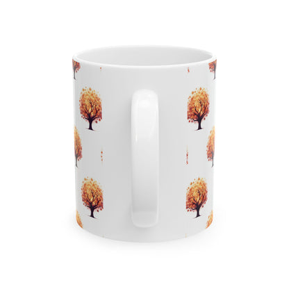 Autumn Tree Ceramic Mug, Pumpkin Spice Latte Cups, Fall Decor, Gift for Nature Lovers, Cozy Dining, Thanksgiving Coffee Mug - Celtic Scents