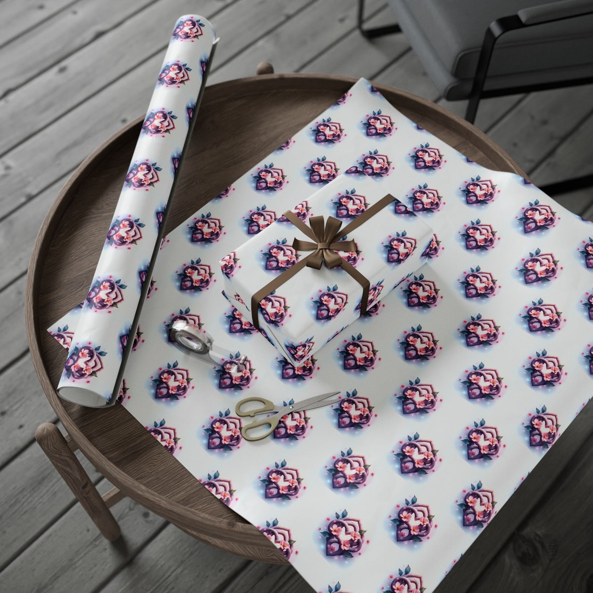 Celtic Knot Floral Wrapping Paper for Any Occasion, Floral Gift Wrap, Birthday, Holiday, Celebration, Personalized Gift - Celtic Scents