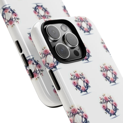 Floral Phone Case, Tough Cases for Women, Cute Celtic Knot Floral Design iPhone Cover, Gift for Her, Stylish Tech Accessories