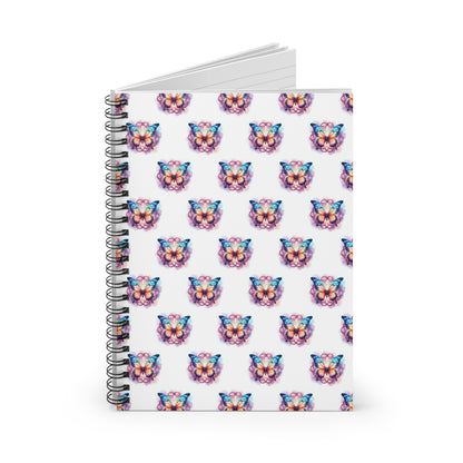 Vibrant Spiral Notebook - Whimsical Butterfly Design, Cute Journal, Gift for Butterflies Lovers, Notepad for Creative Notes, Study Planner - Celtic Scents