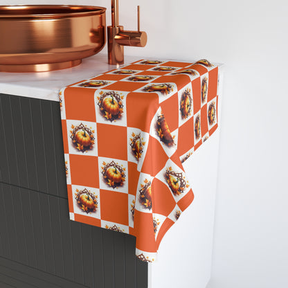 Vibrant Pumpkin Hand Towel for Kitchen Decor, Gift for Housewarming, Brighten Up Your Space, Fall and Thanksgiving Celebrations