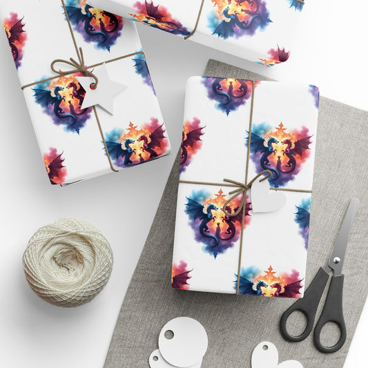 Dragon Wrapping Papers for All Occasions, Gift Wrap, Holiday Wrapping, Unique Presentations, DIY Crafts