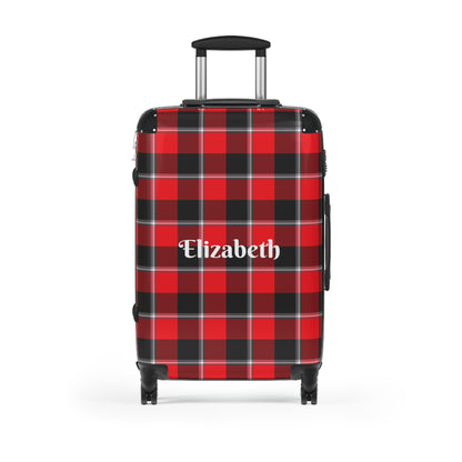 Personalized Plaid Suitcase, Travel Bag, Baggage, Custom Luggage, Vacation Essentials, Gift for Travelers, Family Trips - Celtic Scents