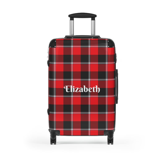 Personalized Plaid Suitcase, Travel Bag, Baggage, Custom Luggage, Vacation Essentials, Gift for Travelers, Family Trips - Celtic Scents